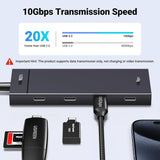 UGREEN 10Gbps 4 इन 1 USB C हब, USB 3.2 एडाप्टर 4 USB-C 3.2 स्प्लिटर एक्सटेंडर के साथ MacBook Pro/Air, iPad Pro, iPhone 15/15 Pro Max, Surface, PC, लैपटॉप और अन्य के लिए (35584)