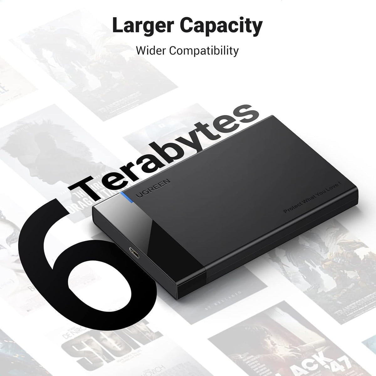 UGREEN 2.5 Inch SATA Hard Drive Enclosure, USB-C - image 3
