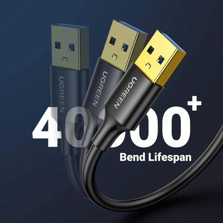 UGREEN 2M USB 3.0 Male to Male Cable, 5Gbps, Nylon Durable, Compatible with Hard Drive, Cooling Fan/pad, Camera, DVD Player, TV, Flash Light, Hub, Monitor, Speaker, and More (10371) Ugreen India
