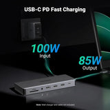 UGREEN 13 इन 1 USB C 4K ट्रिपल डिस्प्ले मल्टीफंक्शनल एडाप्टर डुअल HDMI, DP, 4 Usb A पोर्ट, Usb C पोर्ट, 100W PD, 1Gbps ईथरनेट, SD/TF कार्ड रीडर, Dell XPS ThinkPad और अधिक के लिए ऑडियो। (15978)
