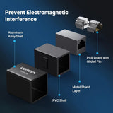 UGREEN RJ45 কাপলার 10Gbps, Cat8 Cat7 Cat6 Cat5 কেবলের জন্য ইথারনেট এক্সটেন্ডার, 328 ফুট দীর্ঘ দূরত্বের এক্সটেন্ড, অ্যালুমিনিয়াম অ্যালয় শেল - কালো (25964)