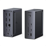 UGREEN Docking Station, Triple 4K Display (2x DP+ HDMI), 14-Port USB-C Dock, 100W Max Charging for Laptop, 27W Max USBC, 10Gbps USB-C/A, 170MB/s SD, Ethernet, Audio, 140W Power Supply for Dell, HP(85489)