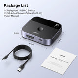 UGREEN 65878 DisplayPort + USB-C Switch 2 in 1 Out 8K@60Hz 4K@240Hz DP 1.4 | UGREEN India