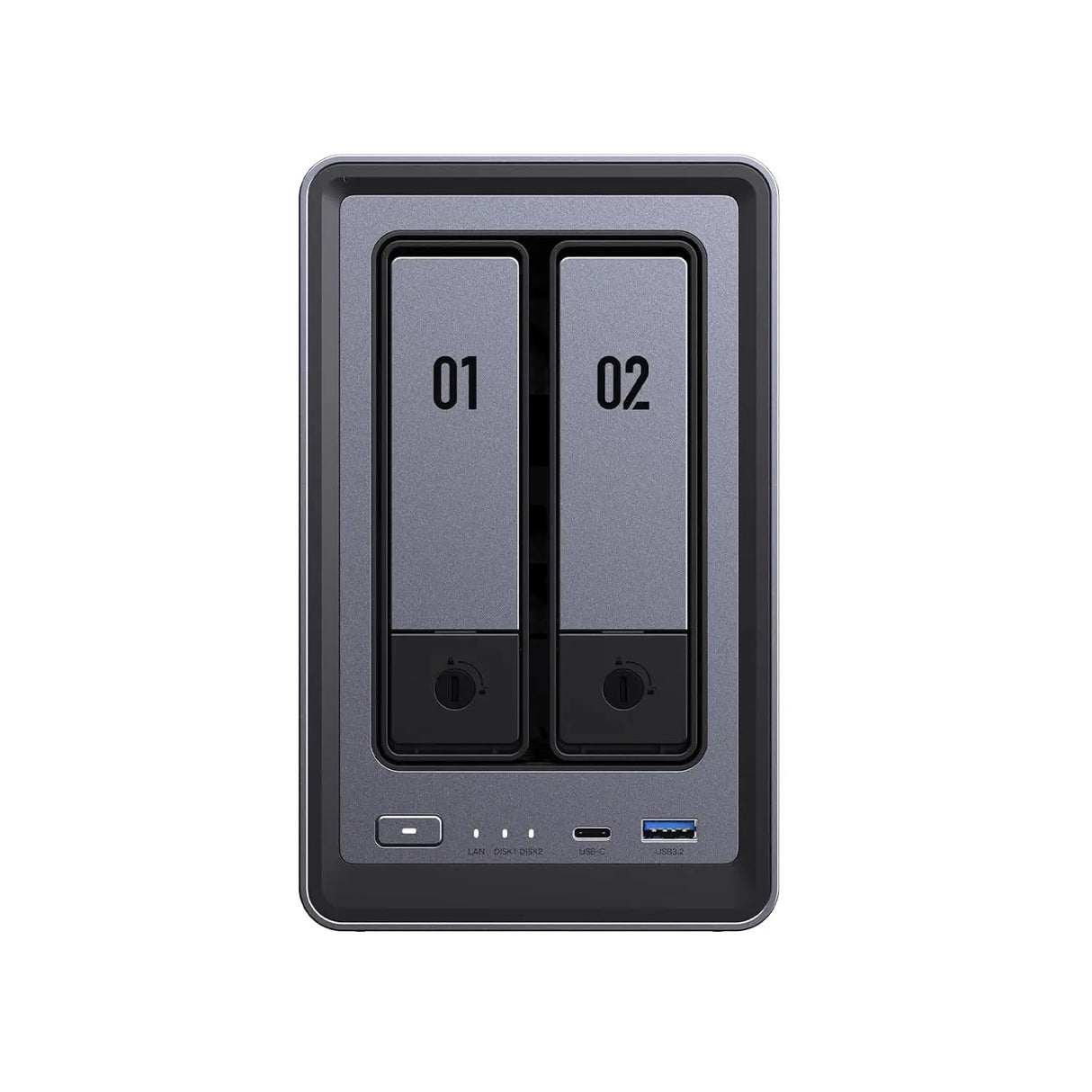 Ugreen DXP2800 নেটওয়ার্ক সংযুক্ত স্টোরেজ 2-Bay (SATA), Intel X86 12th Generation N Series 4 Cores 4 Threads, 8GB DDR5 RAM, 2.5GbE Lan পোর্ট, eMMC 32GB, Diskless (25369) EU