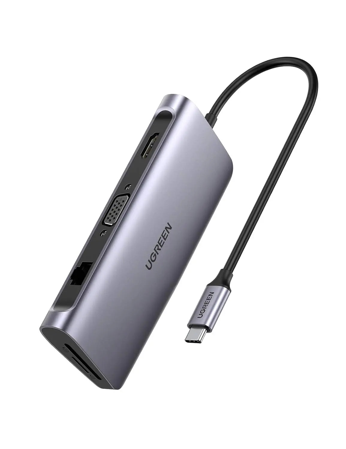 UGREEN 9-in-1 USB Type C Docking Station 4K HDMI VGA Gigabit Ethernet PD Charging 3 USB 3.0 SD Card MacBook Dell XPS (40873)