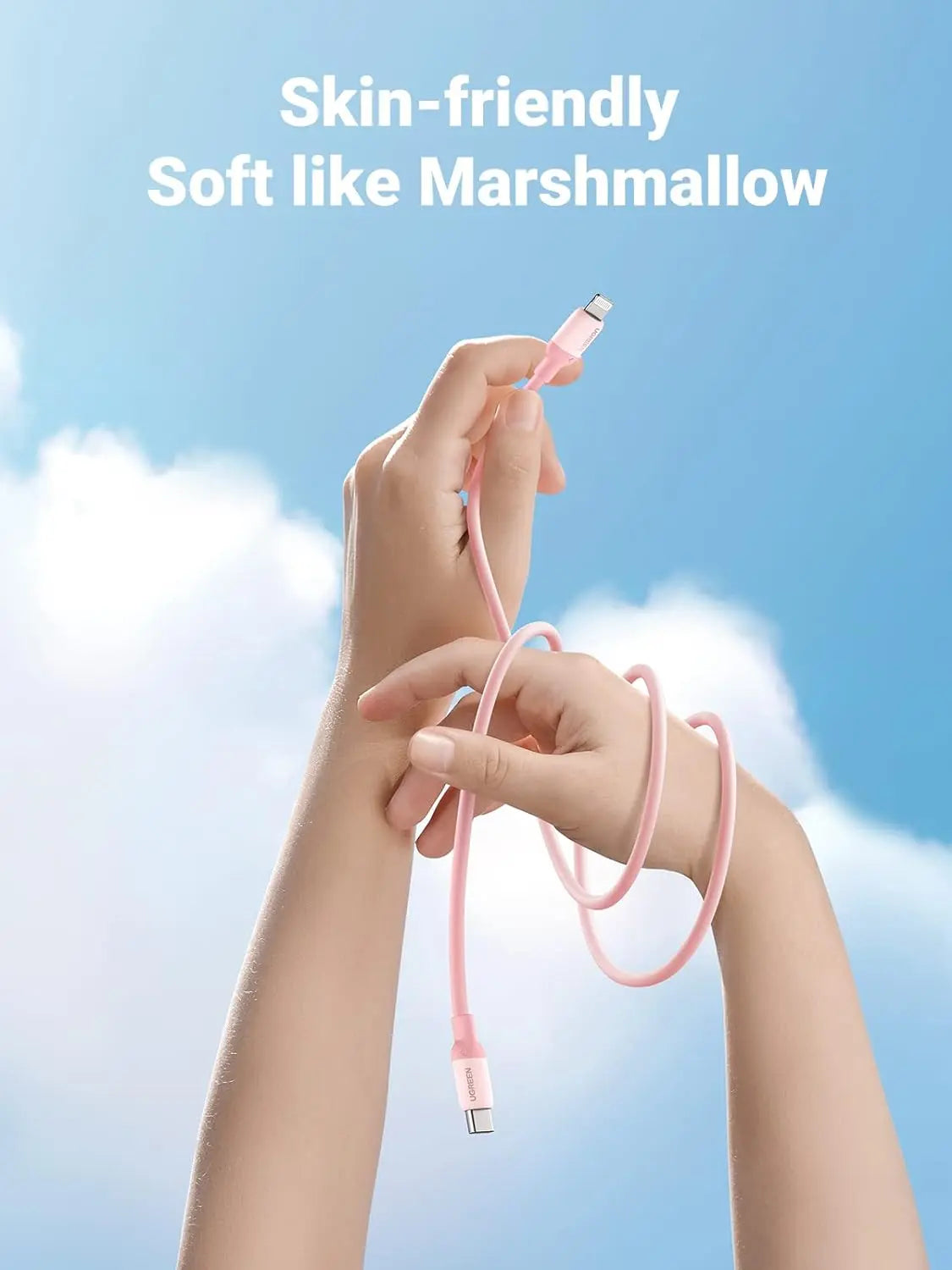 UGREEN ১ মি USB-C থেকে লাইটনিং কেবল MFi-প্রত্যয়িত