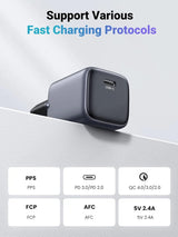 UGREEN Nexode 30W Mini GaN USB-C Charger Compact Fast Wall Charger Power Delivery Foldable iPhone 15 14 iPad Galaxy (90666)