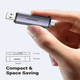 UGREEN USB-C Card Reader 2-in-1 OTG 5Gbps SD TF Micro SD Adapter iPhone 16/15 Pro Max Galaxy S24 MacBook iPad (50706)