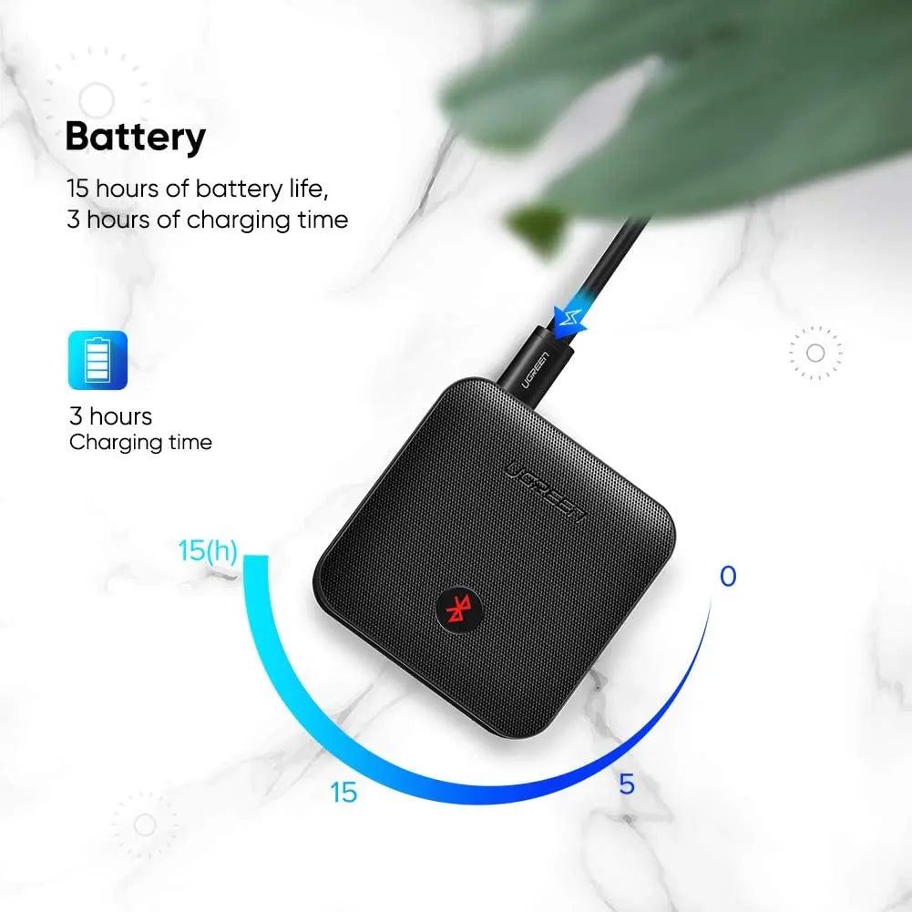 UGREEN Bluetooth 5.0 Transmitter Receiver 2-in-1 aptX Low Latency Wireless Audio Adapter TV Car AUX Optical USB 70158