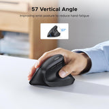 UGREEN 2.4G Mouse Wireless Vertical Ergonomic Mouse, Adjustable DPI Office Cordless 6 Buttons, Computer Mouse with 1000/1600/2000/4000 DPI for Windows/Mac OS etc (55916)