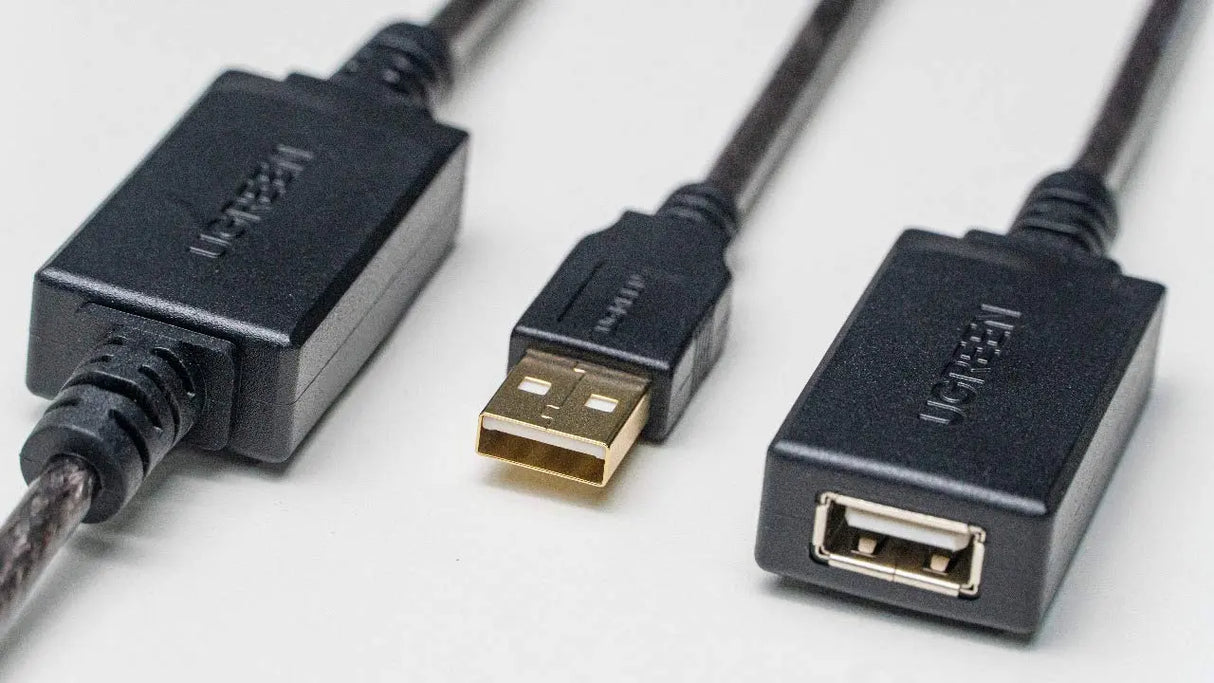 UGREEN USB 2.0 Active Extension Cable 15M Signal Booster Repeater A Male to Female Keyboard Mouse Printer Webcam (10323)
