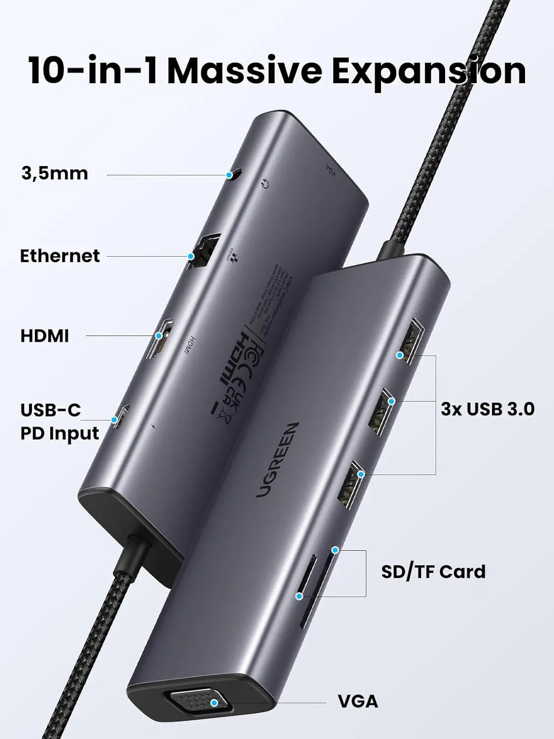 UGREEN 10-in-1 Docking Station: Versatile USB-C Multiport Solution