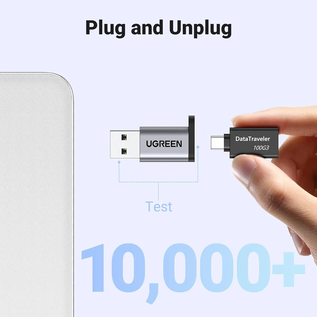 UGREEN 10Gbps USB C to USB A Adapter Type A Male C Female Fast Charge Data Transfer iPhone 16 15 MacBook iPad Galaxy (50533)