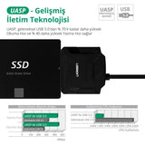 UGREEN USB 3.0 SATA Adapter Cable 5Gbps External Hard Drive Converter 2.5" 3.5" HDD SSD 12V Power Supply (20611)