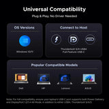 UGREEN Docking Station, Triple 4K Display (2x DP+ HDMI), 14-Port USB-C Dock, 100W Max Charging for Laptop, 27W Max USBC, 10Gbps USB-C/A, 170MB/s SD, Ethernet, Audio, 140W Power Supply for Dell, HP(85489)