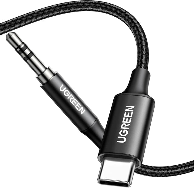 UGREEN 1M/3.3FT USB Type C to 3.5mm Audio Aux Cable, DAC Hi-Res 32bit/384kHz Car Audio TRS Headphone Lead Compatible with Galaxy S25 S24 iPhone 16 15 Pro Max Plus M3 Ultra iPad Air Pixel 9 (55734) Ugreen