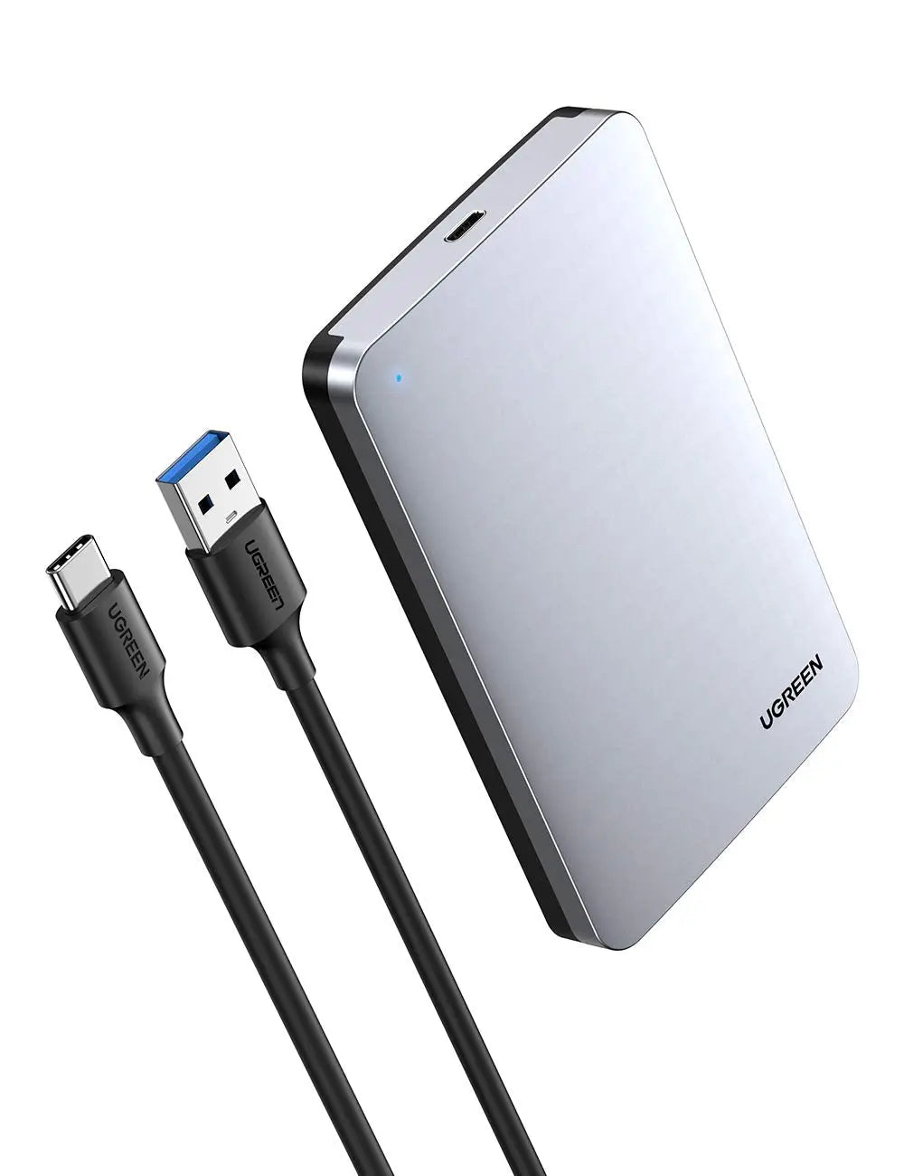 UGREEN 2.5 Inch SATA External Hard Drive Enclosure USB 3.1 Gen 2 UASP Aluminum Tool-Free WD Seagate Samsung PS4 Xbox (70498)