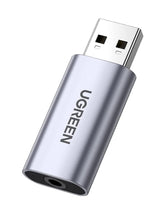UGREEN 2-in-1 USB External Sound Card Audio Adapter USB to 3.5mm Headphone Mic Jack Converter PC Laptop PS5 PS4 Mac (80864)