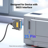 UGREEN 2M USB 2.0 to DB25 Female Parallel Printer Adapter Cable USB to Parallel Converter Inkjet Laser Printer Gray 20224