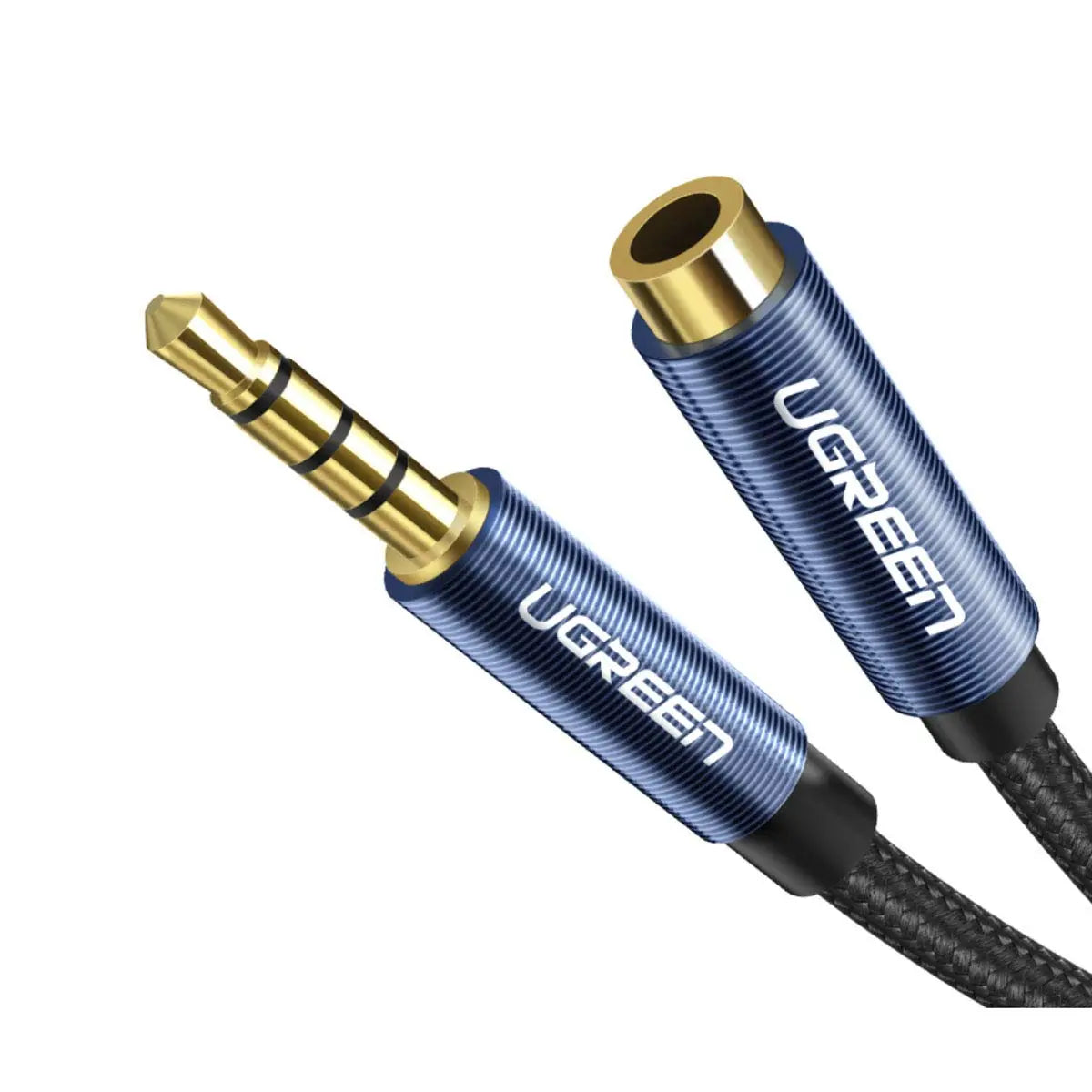 UGREEN 1M 3.5mm Male to Female Audio Extension Cable Aluminum Case Braided Microphone Support Headphone Jack 40673