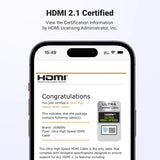 UGREEN HDMI 2.1 Cable 2M 8K@60Hz 4K@120Hz Ultra HD Braided Dynamic HDR eARC Dolby Vision PS5 Xbox Series X TV Monitor (70321)