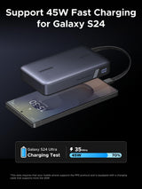 UGREEN Nexode 55996B 20000mAh 67W power bank with built-in USB-C cable supports 45W fast charging for Galaxy S24
