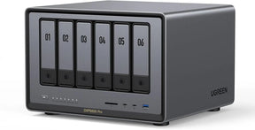 UGREEN NASync DXP6800 Pro 6-Bay Desktop NAS Intel i5 1235u 10-Core 8GB DDR5 128G SSD 10GbE M.2 NVMe 8K HDMI TBT4 (25899B) Ugreen