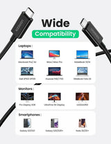 UGREEN 0.8M/2.6FT 100W Thunderbolt 4 USB-C to USB-C Cable Fast Charging, 8K Video, Black (30389) Ugreen