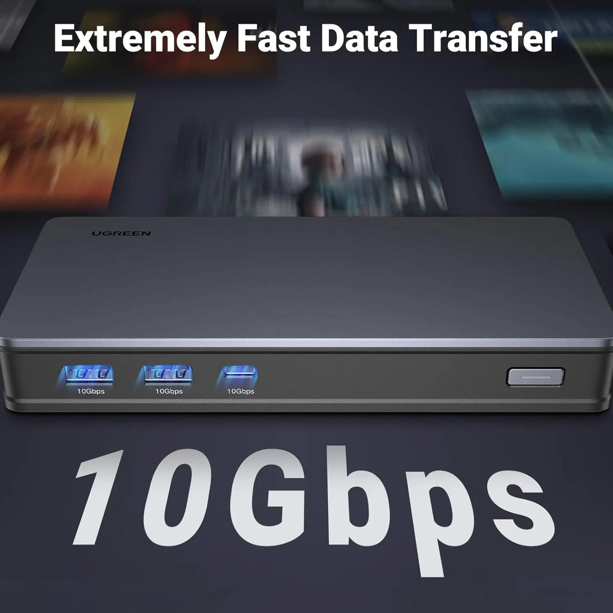 यूग्रीन 9 इन 1 यूएसबी सी मल्टीफंक्शनल एडाप्टर डुअल मॉनिटर 2*4K@60Hz Hdmi, 2*डिस्प्लेपोर्ट 4k@60Hz, गीगाबिट ईथरनेट, 100W यूएसबी सी पीडी, यूएसबी सी 3.2 जनरेशन 2, 2* यूएसबी ए 3.2 जनरेशन 2 पोर्ट, होस्ट, पावर बटन के साथ (90912) 