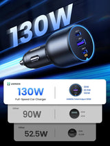 UGREEN 130W USB-C Car Charger PD 100W 30W Type-C Car Charging Adapter iPhone 15 Pro Max iPad MacBook Fast Charging 90413