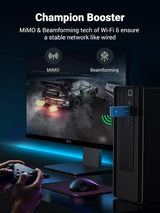 UGREEN AX1800 WiFi 6 USB 3.0 Adapter Dual Band 5G 2.4G Network Dongle 802.11AX PC Laptop Windows 10 11 90340