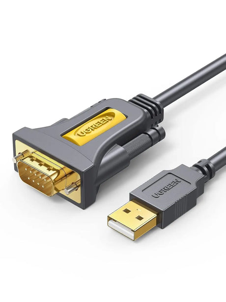 Ugreen 3M/10Ft USB to RS232 DB9 Serial Male to Male Converter Adapter Cable with FTDI Chipset Gold Plated Driverless for Win8.1 8 Compatible with 8 7 Vista XP 2000 and Mac OS X 10.6 and Above (20223) Ugreen India