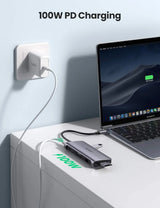 UGREEN 9-in-1 USB Type C Docking Station 4K HDMI VGA Gigabit Ethernet PD Charging 3 USB 3.0 SD Card MacBook Dell XPS (40873)