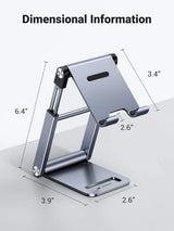 UGREEN Phone Stand for Desk Cell Phone Stand Holder Adjustable Height Phone Holder Foldable Portable Compatible with iPhone 13 Pro Max 12 11 XS XS XR iPhone SE Samsung Galaxy S22 Ultra 4 - 7.9'' (50324) - Ugreen India