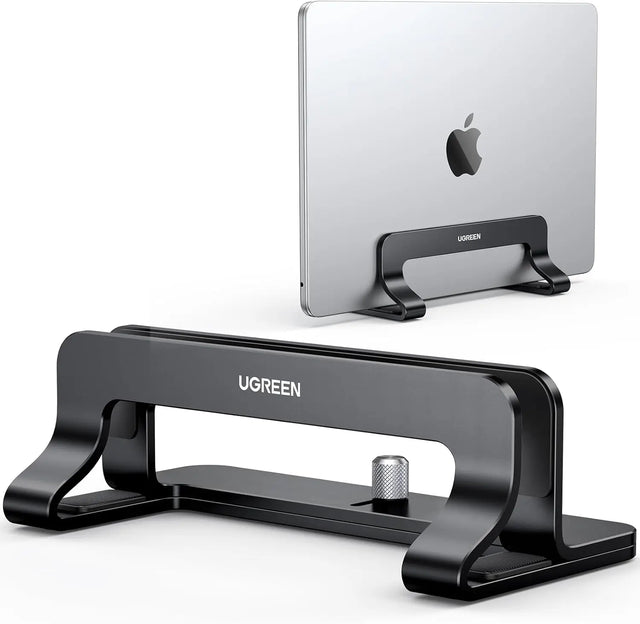 UGREEN Vertical Laptop Stand Holder for desk Adjustable, Aluminum Dock, Compatible with MacBook, Surface Book, Chromebook, up to 15.6 Inch, Black (25706) Ugreen India