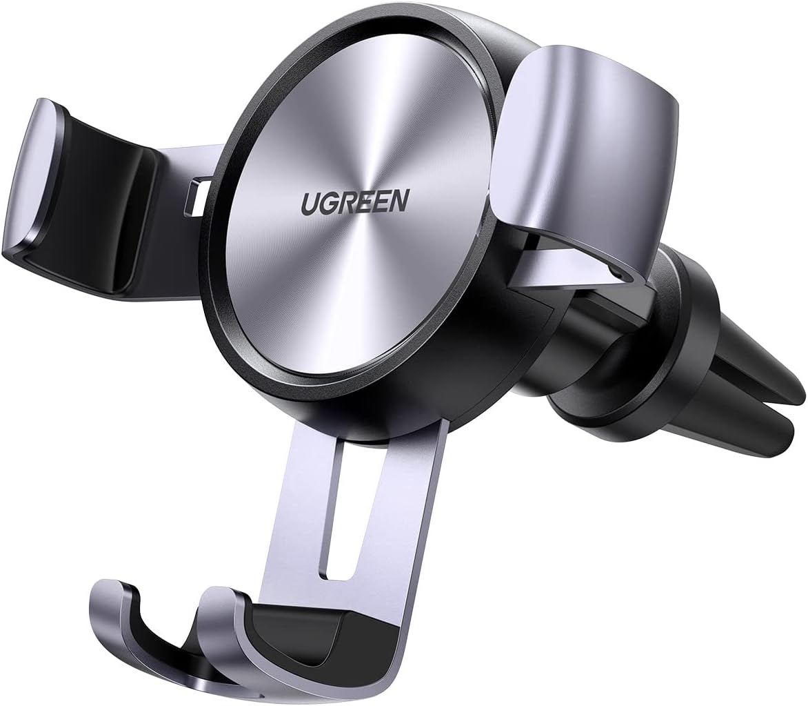 UGREEN Gravity Air Vent Auto Lock Car Phone Holder, Mobile Stand Adjustable Mount Super Stable Cradle Compatible with iPhone 13 Pro Max 12 11 XS XR 8 SE 3 Galaxy S21 FE S10 S9 A71 Huawei P40 Redmi 10(50564)