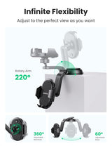 UGREEN Waterfall-Shaped Suction Cup Car Phone Mount Dashboard Cell Phone Holder Compatible with iPhone 12 11 Pro XR X XS Max 8 7 6 Plus 6S, Samsung Galaxy S20 S10 S9 S8 Plus Note 10 9 8(20473)