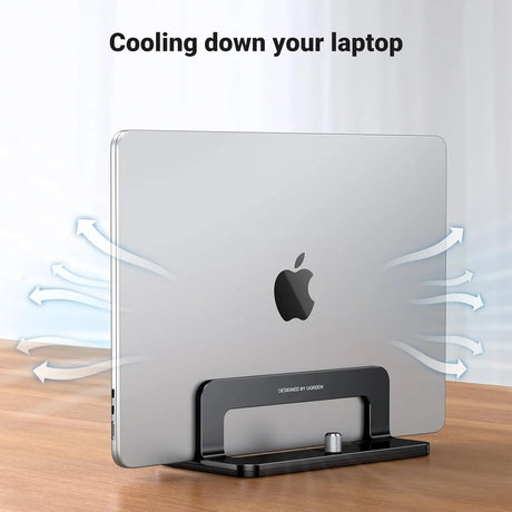 UGREEN Vertical Laptop Stand Holder for desk Adjustable, Aluminum Dock, Compatible with MacBook, Surface Book, Chromebook, up to 15.6 Inch, Black (25706) Ugreen India