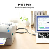 UGREEN 2M USB 2.0 to DB25 Female Parallel Printer Adapter Cable USB to Parallel Converter Inkjet Laser Printer Gray 20224
