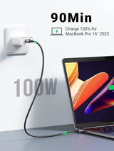 UGREEN USB-C to USB-C Cable 1M 100W PD Aluminum Case MacBook Pro Huawei Matebook iPad Pro Chromebook Samsung Note (70427)