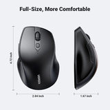 UGREEN Ergonomic Silent 2.4GHz Wireless Bluetooth 5.0 Optical Mouse USB Receiver 4000 DPI Mac PC Laptop Tablet (90395)