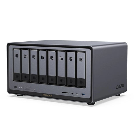 UGREEN NASync DXP8800 Plus 8-Bay Desktop ,Diskless, Intel i5 1235u 10-Core CPU, 2 * 10GbE, 128GB SSD, 8x SATA, 2x M.2 NVMe Slots, 10GbE, 8K HDMI, Thunderbolt 4 (35126) Ugreen