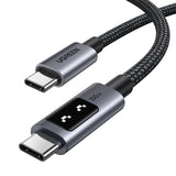 UGREEN 0.5M/1.6Ft 100W Uno USB C to USB C Cable Fast Charging Cable with LED Display for iPhone 16/16 Plus/16 Pro/16 Pro Max/15, MacBook Pro/Air, iPad Pro/Air, Galaxy S24 Ultra (45612) Ugreen India