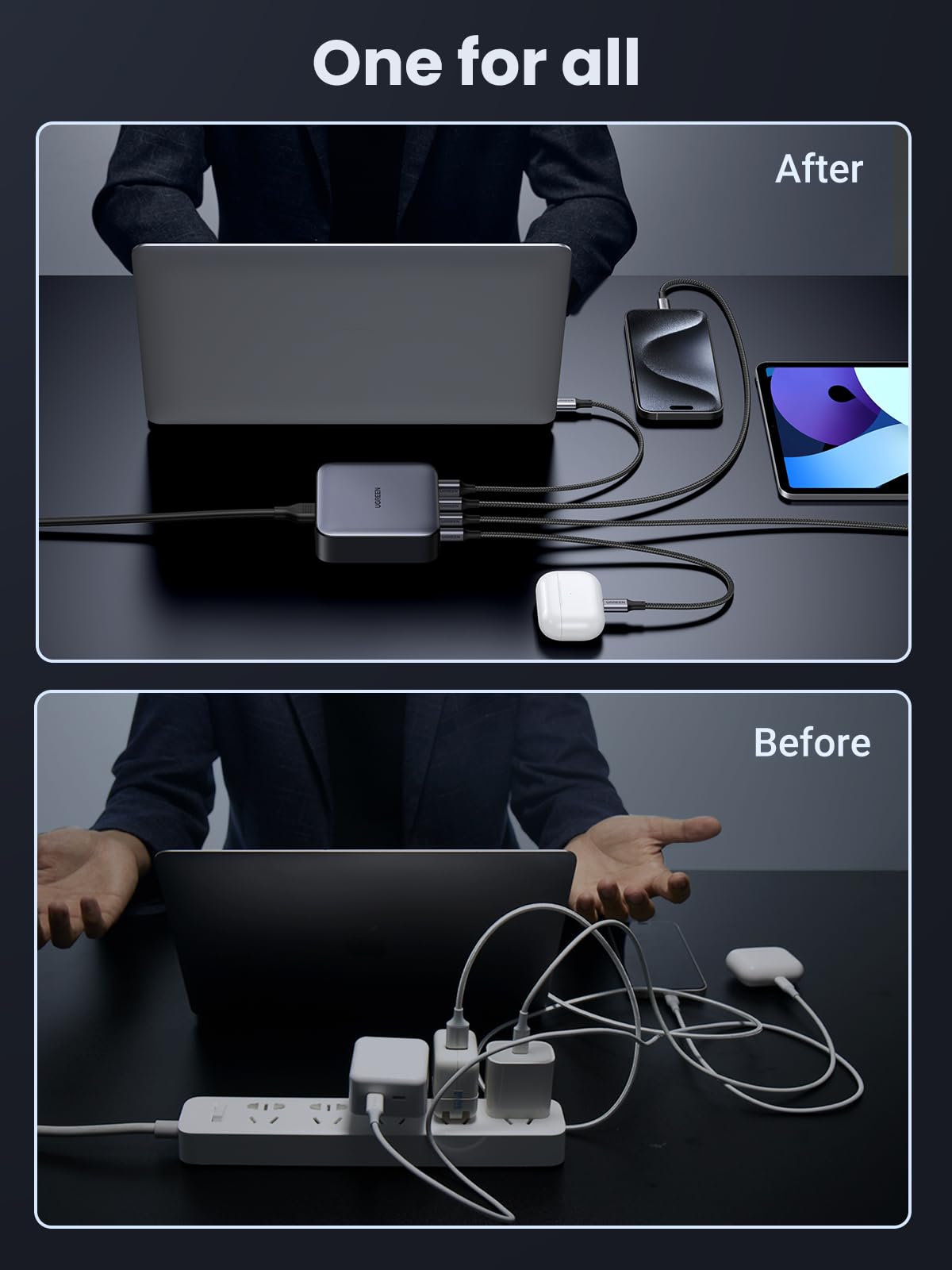 UGREEN Nexode 90928 100W 4-port GaN desktop charger one charger for all your devices