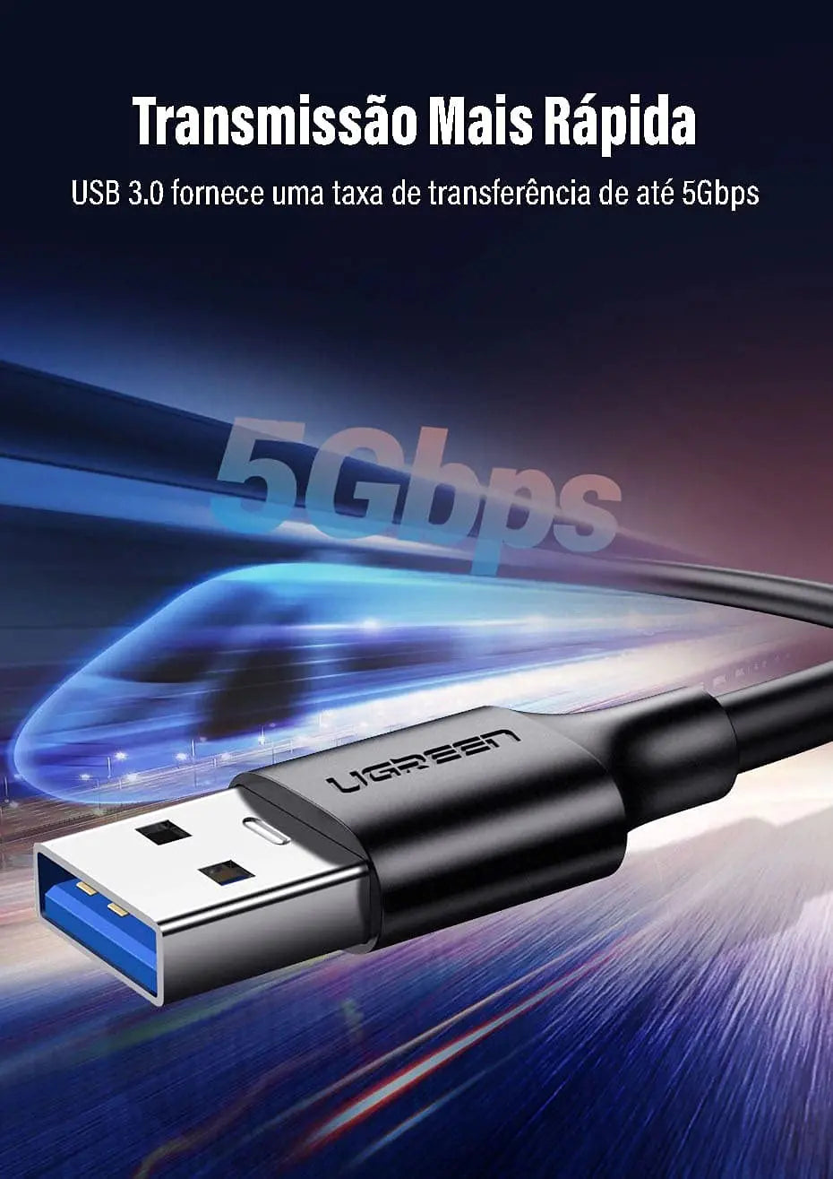 UGREEN USB 3.0 Cable 1.5M A Male to USB C Male Fast Charging Data Transfer 5Gbps Nickel Plated MacBook iPad Galaxy (20883)