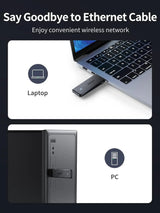UGREEN AC1300 5G 2.4G ডুয়াল ব্যান্ড USB 3.0 ওয়াইফাই অ্যাডাপ্টার ডেস্কটপ পিসি মিনি ওয়্যারলেস কম্পিউটারের জন্য Windows 11/10/8.1/8/7, MacOS 10.11 Above (50340) এর সাথে সামঞ্জস্যপূর্ণ