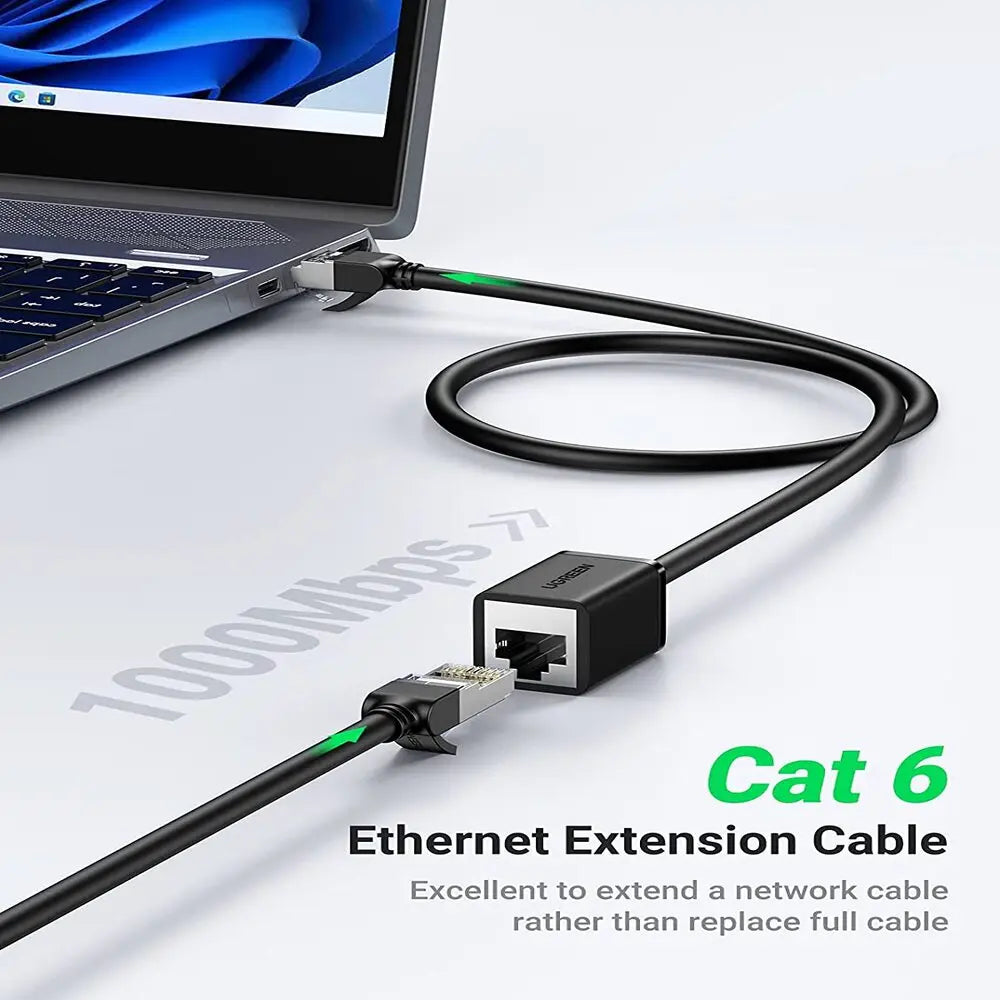 UGREEN Cat6 Ethernet Extension Cable 3M F/UTP RJ45 Male to Female 1000Mbps Gigabit Router PS5 Xbox Smart TV PC (11282)