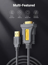 UGREEN USB to RS232 Adapter Cable 1M PL2303 Chipset DB9 Male Serial Converter PC Laptop Router CNC GPS (20210)