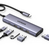 UGREEN 5-in-1 USB C Multiport Dock HDMI 100W Power Delivery 3x USB-A 3.0 5Gbps MacBook iPad Pro Galaxy Surface XPS ThinkPad 15596