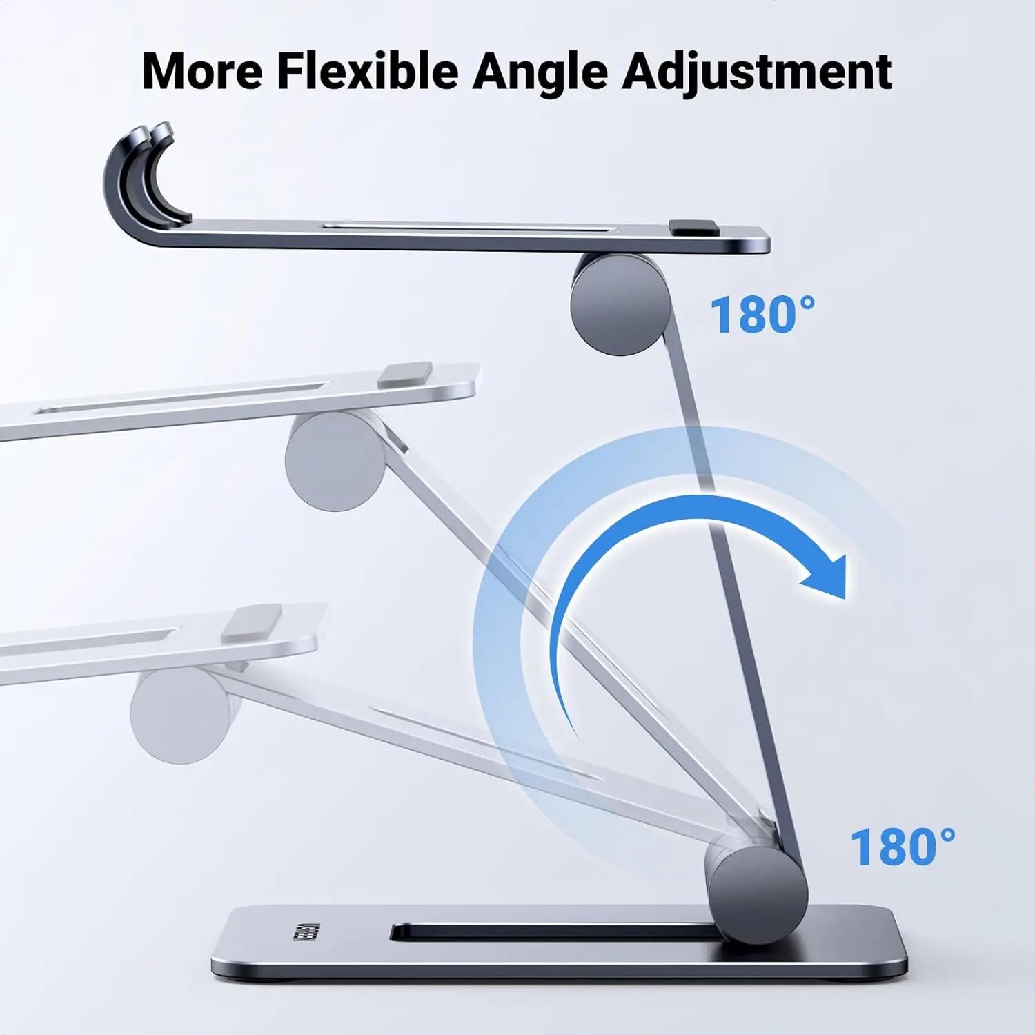 UGREEN LP678 adjustable phone stand demonstrating two flexible 180-degree hinges